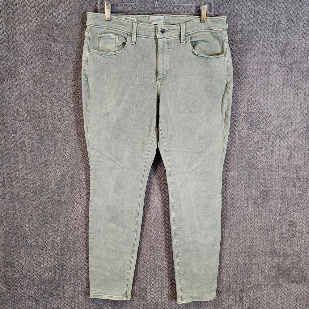 Universal Thread Soft Girl Mid Rise Skinny Jeans Sage Green 10/30R Stretch